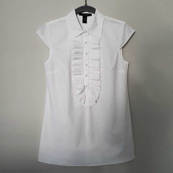 NWOT Laundry White Cotton Top - Picture 1 of 10
